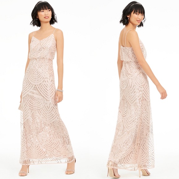 blush sequin dress